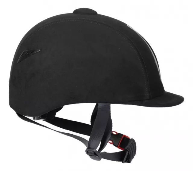 Reithelm Reiterkappe Reitkappe Reiterhelm Focus Lazura Samt schwarz 52-61 cm 3
