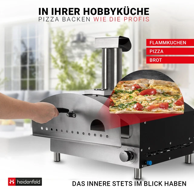 Heidenfeld Pizzaofen Venezia Pizzabackofen Gasofen Backofen Pizzastein Miweba 3