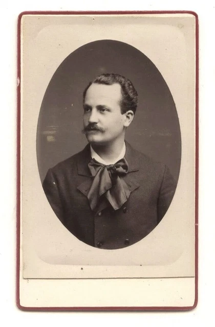 PHOTO BUSINESS CARD Darricau Marseille women's oval hairstyle dress fashion 1900