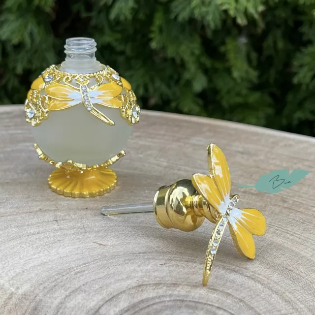 Dragonfly Vintage-Style Perfume Bottle 25mL in Pineapple Yellow 3