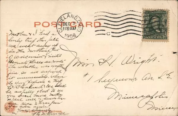 1908 CLEVELAND,OH EUCLID Country Club Rotograph Cuyahoga County Ohio ...