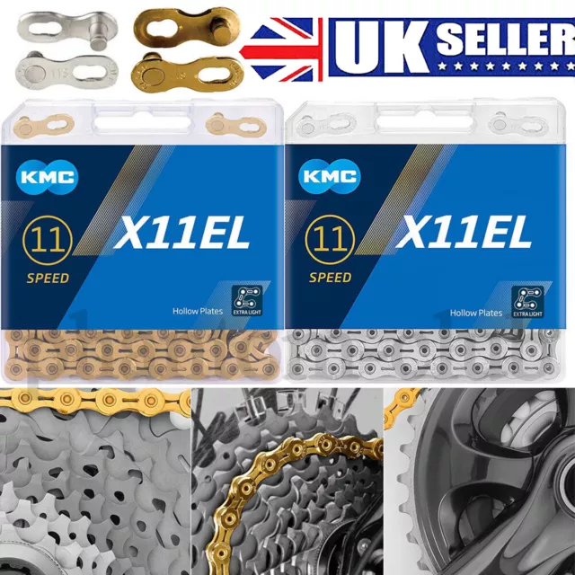 KMC 11 Speed X11-L/EL/SL Chain for Shimano/SRAM/Campy 118 Links Bike Universal