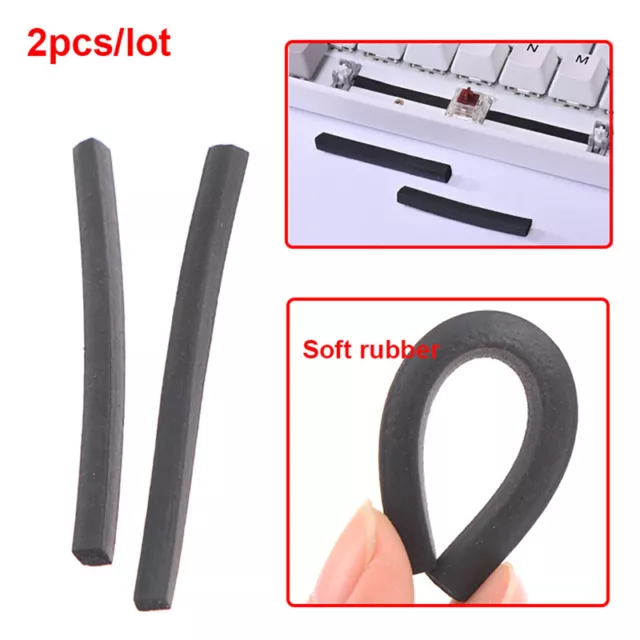 2pcs Mechanical Keyboard Plate Satellite Shaft Dust-proof Sealing Rubber Stri ~~