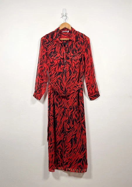 Mint velvet red animal print dress sale