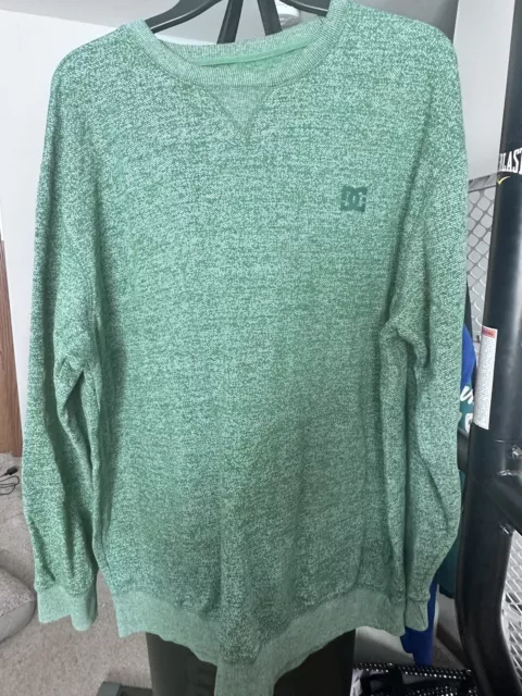 DC Shoes Sweatshirt Sz XXL Pullover Green Men’s Rebel Crew