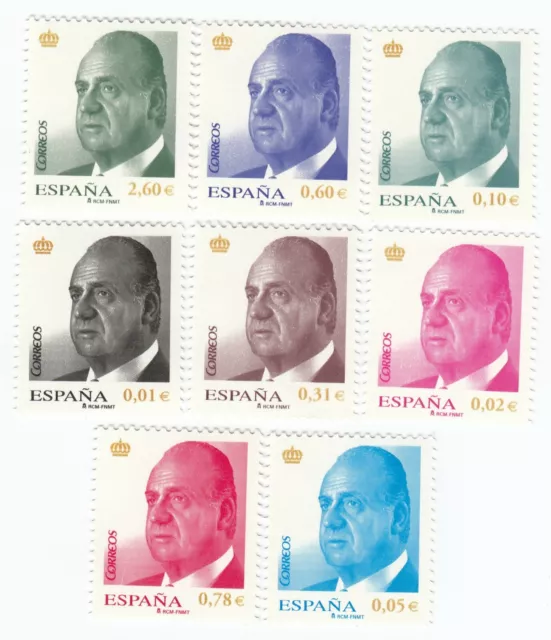 Espagne, 2008 King Juan Carlos I - Neuf Valeurs, Set 8 Timbres - MNH, Ah 257/2