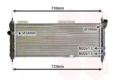 VAN WEZEL 37002203 Radiator, engine cooling for OPEL