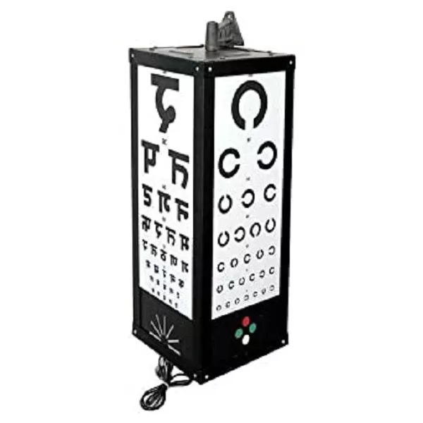 Wall Hanging Plastic Eye Testing Drum Distance Vision Illuminated Eye Vision