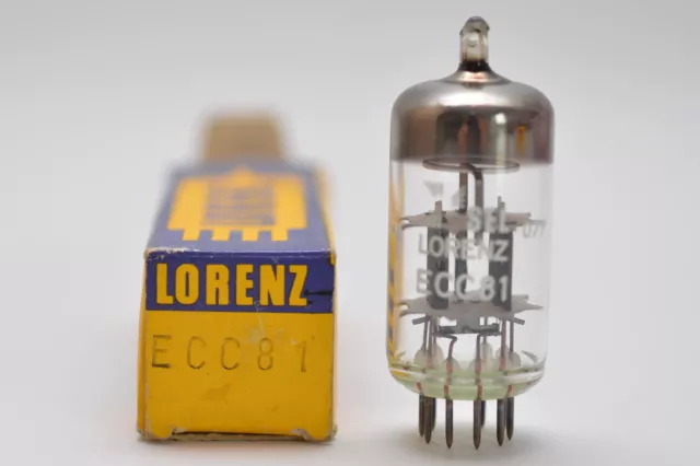 SEL Lorenz ECC81 / ECC 81 / 12AT7 Röhre, Audio Preamp Tube, NOS