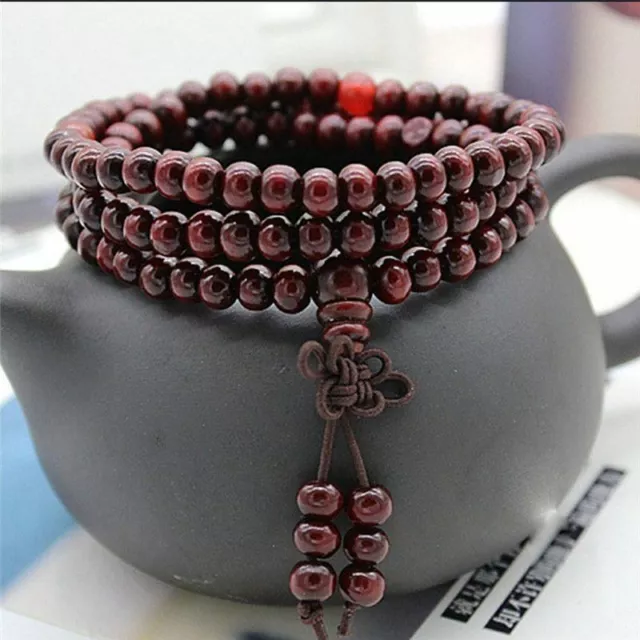 Tibetan 108 Mala Prayer Beads Sandalwood Buddhist Bracelet Necklace Meditation