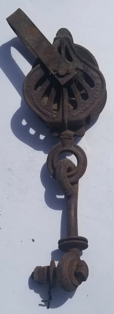Old Rusty Metal Pulley Can't Read Brand Cotter Pin Bolt Included Antique Vintage