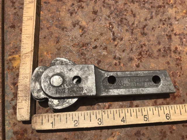 Armstrong No. 3 Lathe Knurling Tool Holder Antique Tooling USA