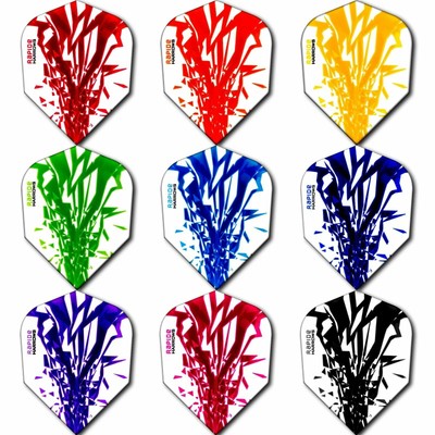 Amazon Amazon Glaze Dart Flights 1-10 ensembles de forme standard noire résistante 