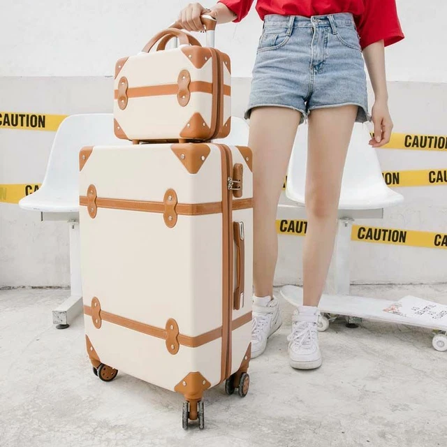Carry On Luggage With Wheels Travel Trolley Suitcase Spinner Hard Shell Hand Bag
