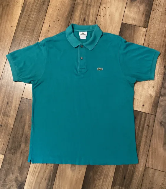 Lacoste Polo Shirt Short Sleeve Green Croc Logo Men’s Size 5 Medium