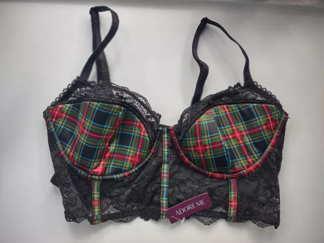 ADORE ME CONTOUR Demi Bra And Thong Set Underwired Sz 34C / M 🆕 NWT $44 ...
