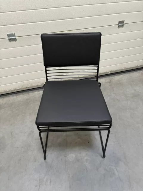 echt Leder Set Sitz und Rückenkissen passend für HAY-Hee Dining Chair schwarz