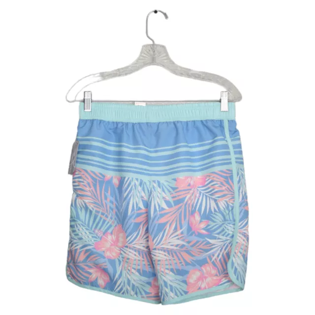 Tommy Bahama ​Boys Light Blue Hibiscus Palm Print Swim/Board Shorts Sz M 7-8 NWT 2