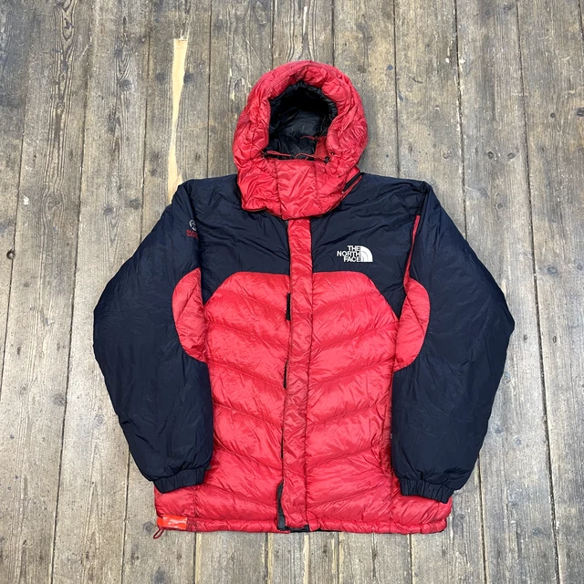 The North Face Puffer Jacket 850 Down Feather Summit Series Coat Red, Mens Large