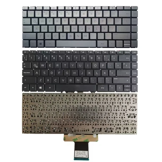 Arisase Cover in silicone ultra sottile per tastiera in lingua spagnola per MacBook Air da 13,6 pollici con chip M2 rilasciato 2022 morbido accessori protettivi EU/UK layout (spagnolo-nero