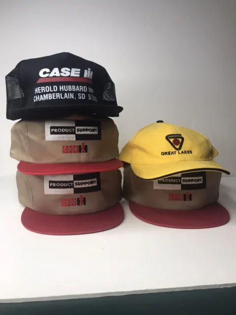 Lot Of  5 Trucker Baseball Hats/Caps Case IH Tractor - Seed Adjustable Snapback