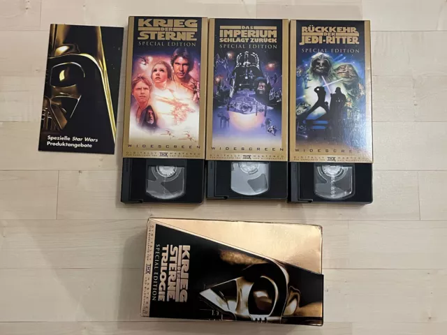 Star Wars VHS Video Krieg der Sterne Trilogie Teil 1 - 3 Special Edition gold