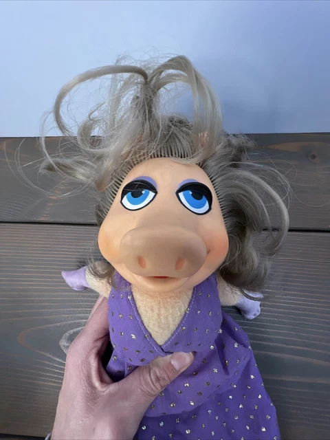 1980 Fisher Price Muppets MISS PIGGY Doll Dress-Up 13" Vinyl Plush 890 Vintage 9