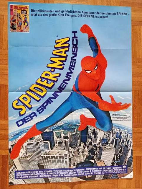 SPIDERMAN DER SPINNENMENSCH Filmplakat A1 1977 Marvel Comicverfilmung Kult