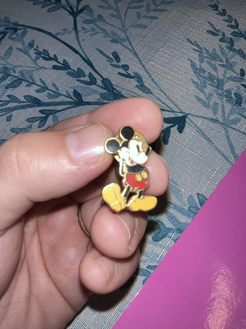 Vintage Disney Mickey Mouse Lapel Pin Hands Behind Back