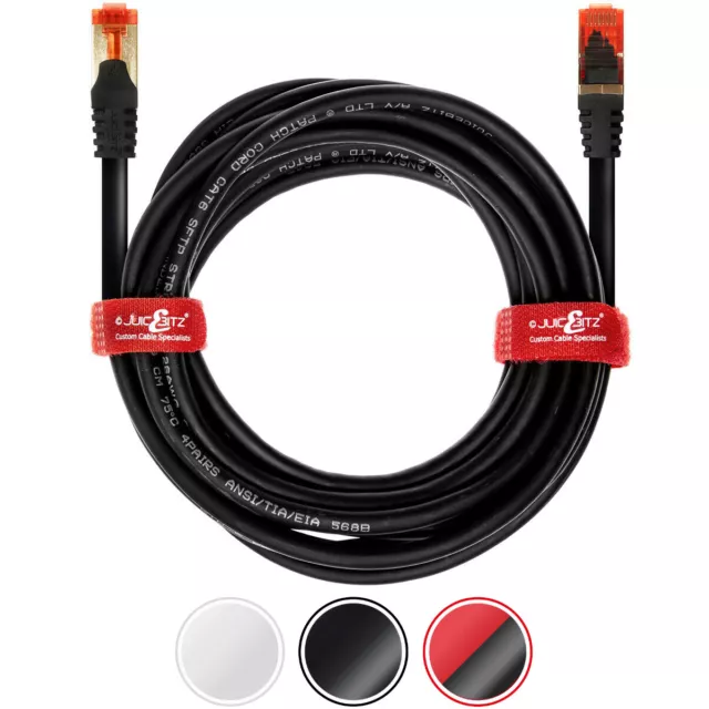 JuicEBitz® CAT6 Network Cable RJ45 Shielded Ethernet SFTP LAN Patch Lead LOT