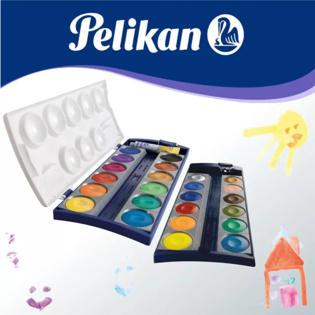 Pelikan Deckfarbkasten K24 24 Farben Deckweiß Farbkasten Malkasten Tuschkasten