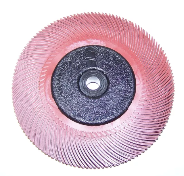 3M Radial Bristle Brush 6" Dia 220 Grit Red Brush 8-Ply W-Bushings #33213 3M Radial Bristle Brush 6" Dia 220 Grit Red Brush 8-Ply W-Bushings #33213