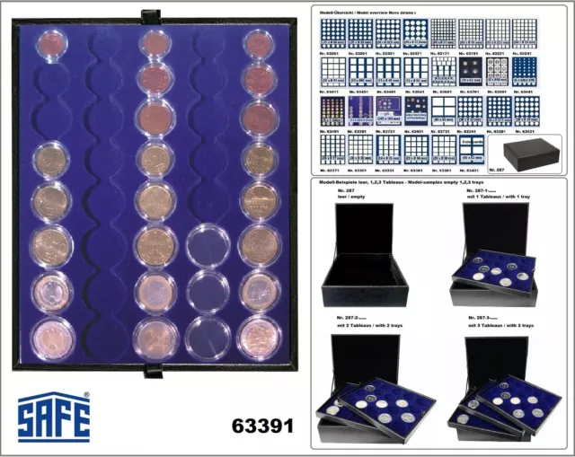 Safe 63391 nova de Luxe plateau pour monnaies Lefa Jeux de pièces En Coin