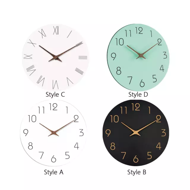 Wall Clock Silent Decoration Wall Art Simple No 10 Inch Hanging Collection for