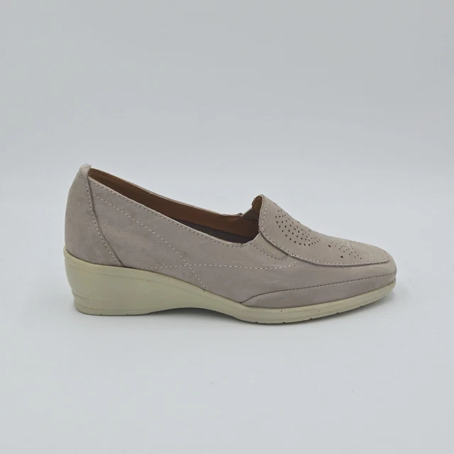 Mocassin Mephisto En Daim Marron - Pointure 37.5 FR (4.5 EUR), Petit Talon, Occasion
