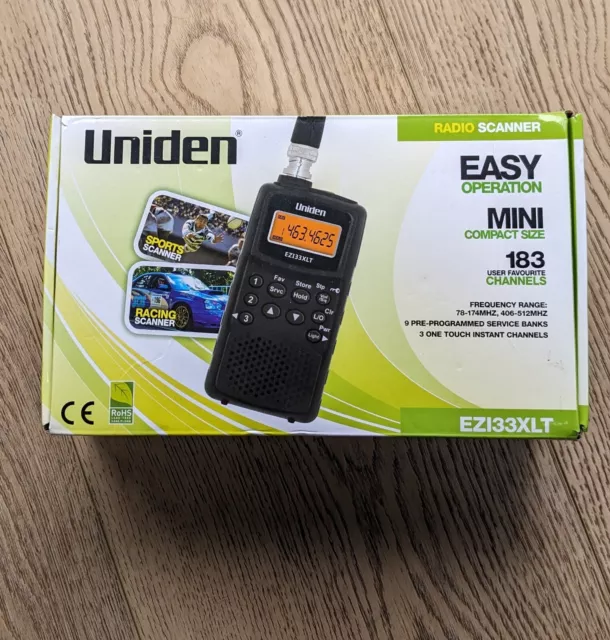 Uniden EZI33XLT Scanner Radio - Nero - Banda Aria - Superbo