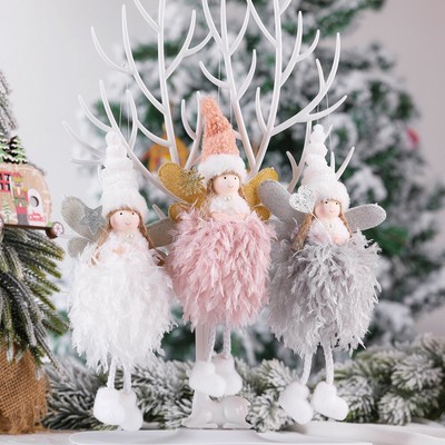 Antler Angel Peluche Bambola Casa Festa Decorazione Albero Di Natale Appeso Ornamento 22 