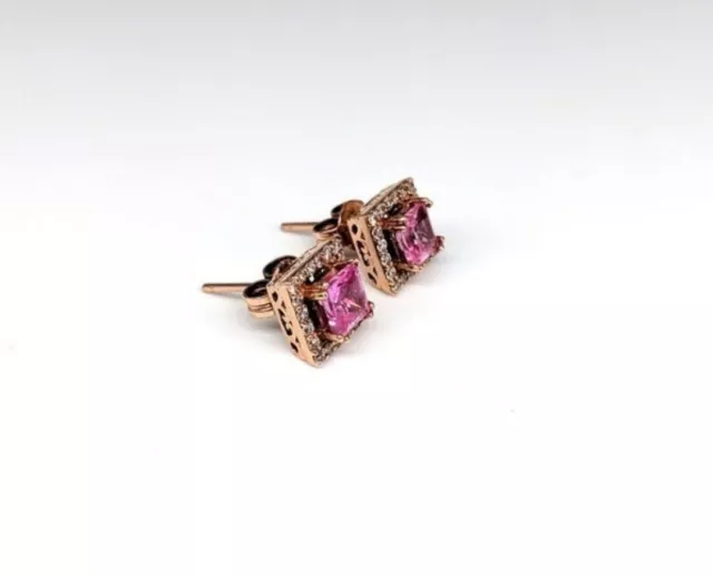 Natural tourmaline stud earrings 925 sterling silver/ 14k gold plated / rosegold