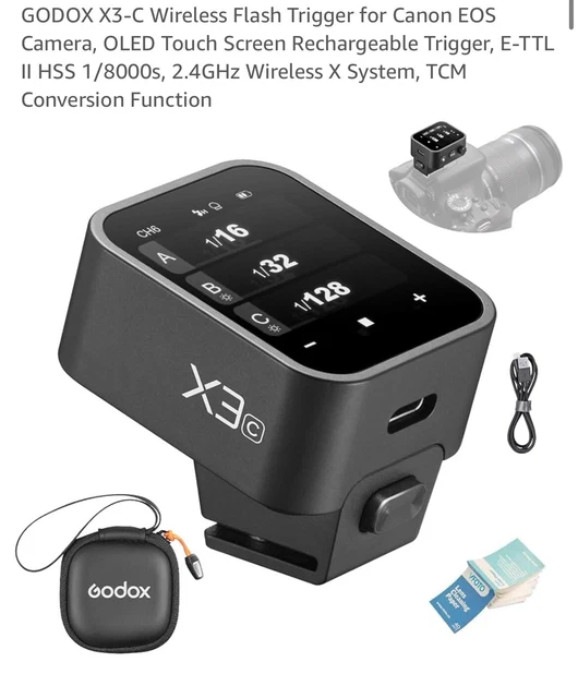 Trigger Flash Wireless GODOX X3L 2.4GHz Con Touchscreen OLED, Modalità Multiple, 32 Canali E 16 Gruppi – Compatibile Con Fotocamere Leica, Perfetto Per Flash TTL