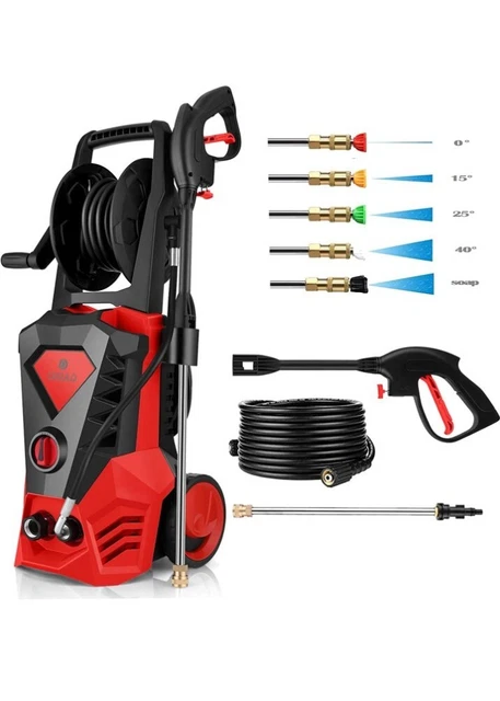 Electric Pressure Washer with Hose Reel Power Washer 1800w high Pressure Washers