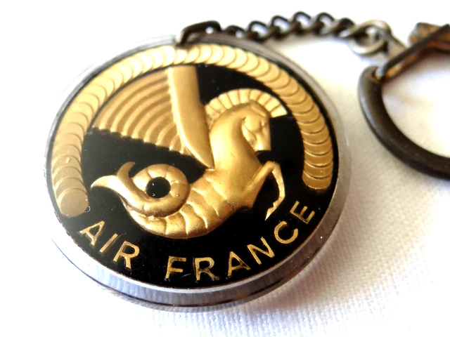 Porte-clés Air Inté – Vintage Années 60 – Fabrication Française Bourbon – Multicolore
