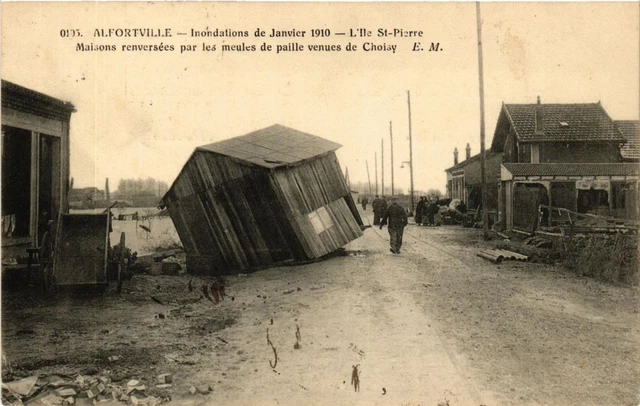 CPA AK ALFORTVILLE L'Ile St-PIERRE Maisons renversées Inondations 1910 (671761)