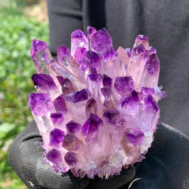 New Find Purple Phantom Quartz Crystal Cluster Mineral Crystal Specimen Healing