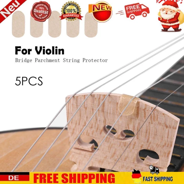 5pcs Bridge E String Protection Pads Mini Parchment Durable Violins Accessories