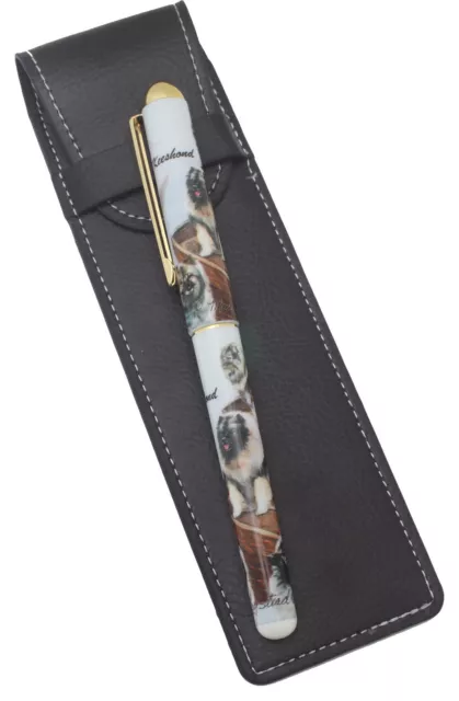 Keeshond Breed of Dog Themed Pen with Pen Case Perfect Gift