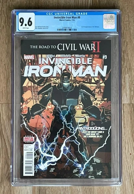 Invincible Iron Man #9 - CGC 9.6 - 1st Full App Riri Williams -1st Print Disney+