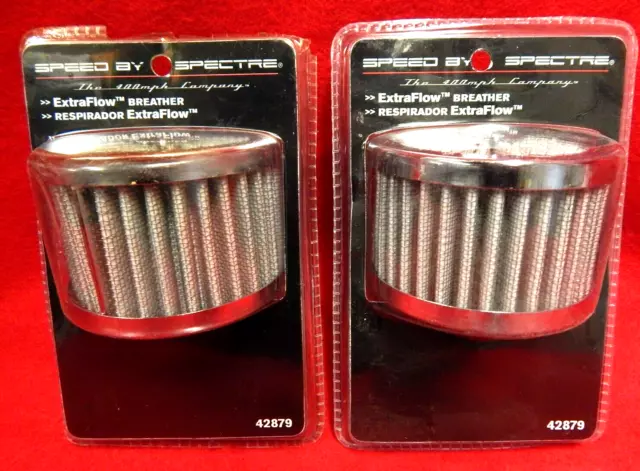 LOT OF 2 Extra Flow Valve Cover Vent Filter Breather 1" Push In fits 1-1/4" Hole