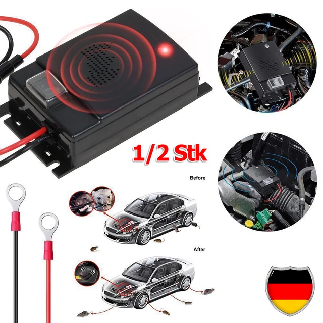 Marderschutz Für Auto GARDIGO® Marderschreck Marder-Frei Mobil | Ultraschall Marderabwehr | Batteriebetrieben | Marderschutz Für KFZ, Motorraum, Dachboden, Haus, Garten | Intervallschaltung Marderschreck Auto