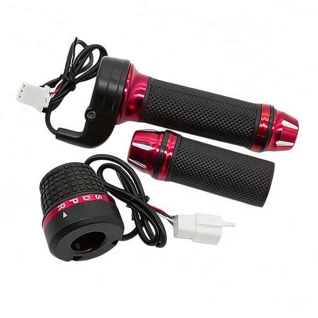 1 Paire 12V à 72V Accélérateur De Vélo électrique, Poignée D'accélérateur Scooter Connecteur étanche D'accélérateur à 3 Broches Poignée D'accélérateur De Vitesse 20X Pour Guidon De 22,2 Mm