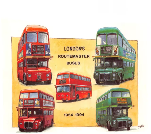 Old Bus  Postcard Routemaster Large Size Unused Very Good Mint